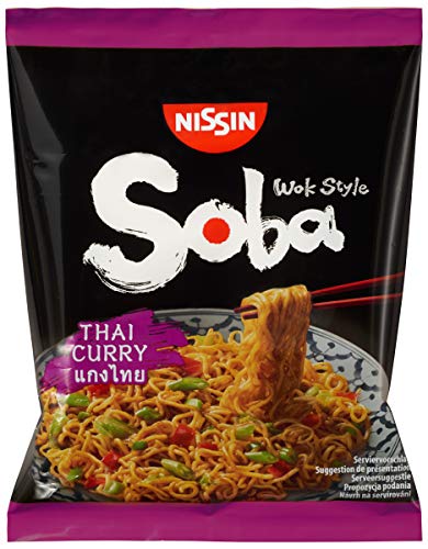 Nissin Soba Bag Thai Curry 9x109g Kokos