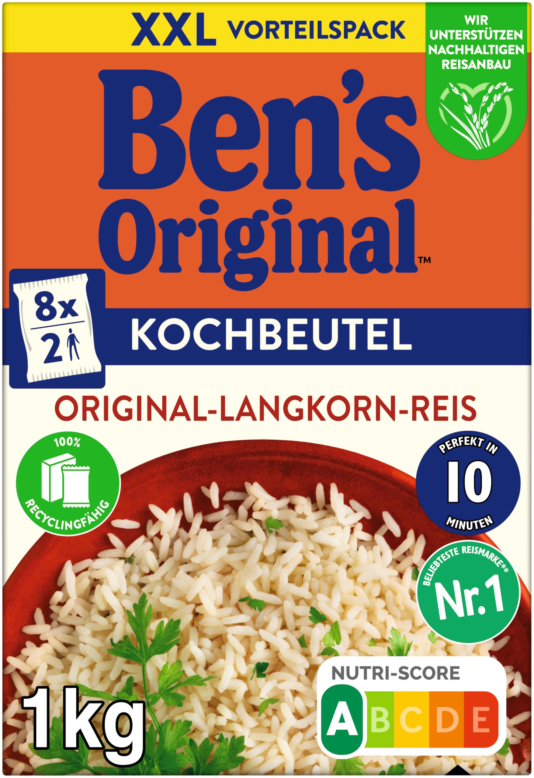 Ben's Original Kochbeutel Langkornreis 6x1kg