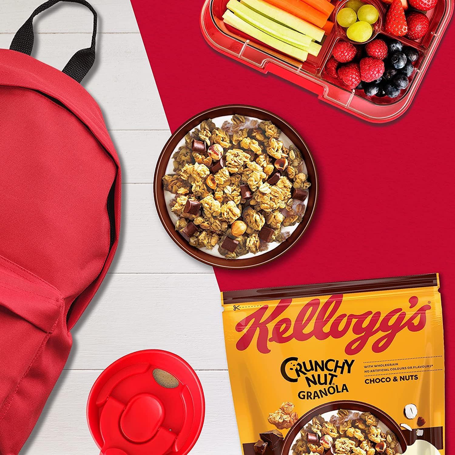 Kellogg's Crunchy Nut Granola Müsli 8 x 380 g Choco