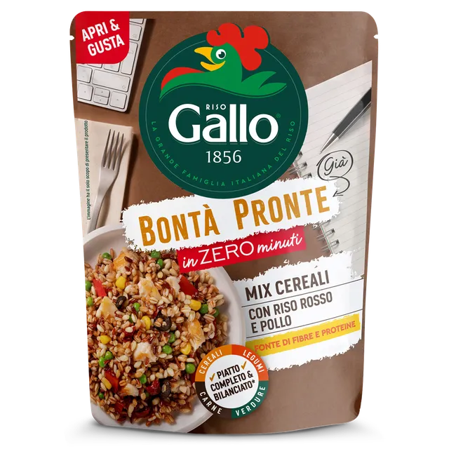 Riso Gallo Bontà Pronte Mix Cereali Pollo 220g proteinreich