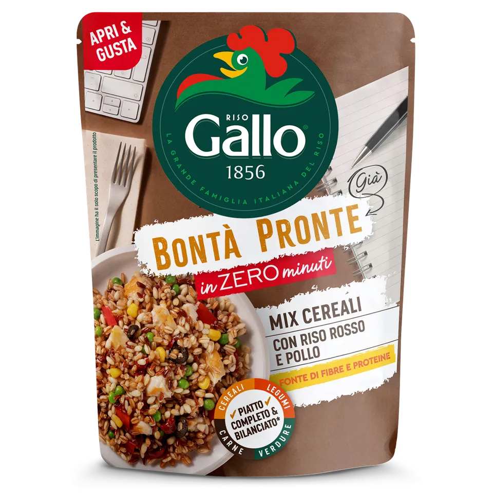 Riso Gallo Bontà Pronte Mix Cereali Pollo 220g proteinreich