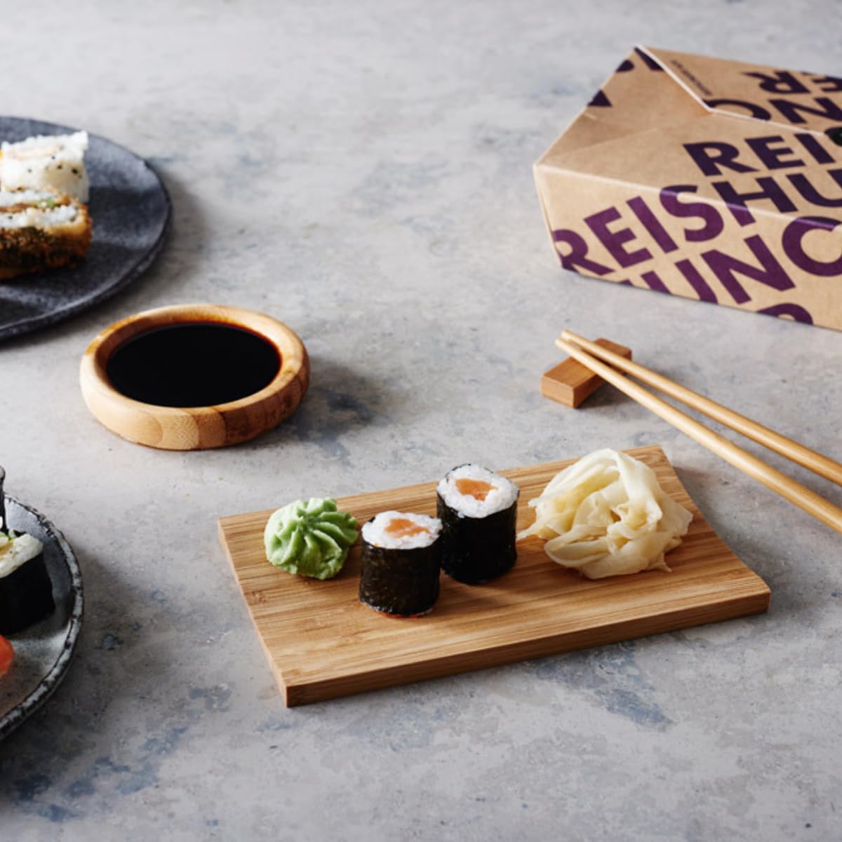 Reishunger Sushi Servier Set Bambus 4 Personen