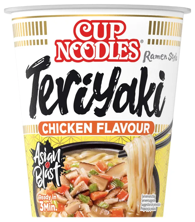 Nissin Cup Noodles Teriyaki Instant-Nudeln 67 g