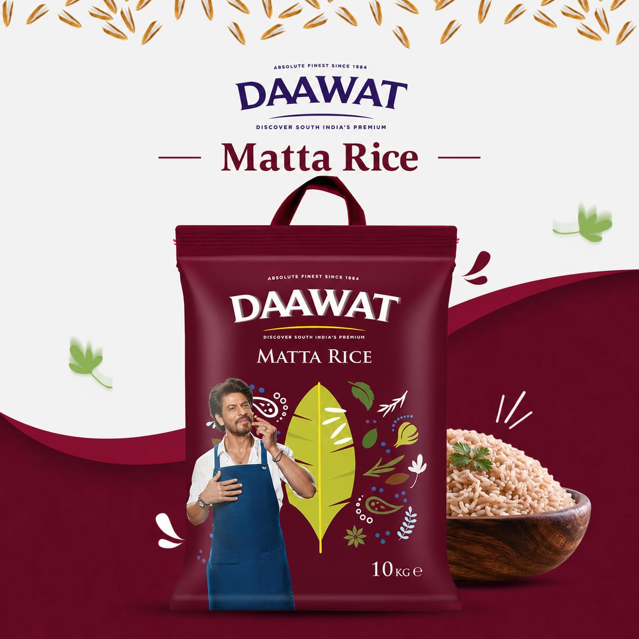 Daawat Kerala Matta Reis 10kg rot kernig