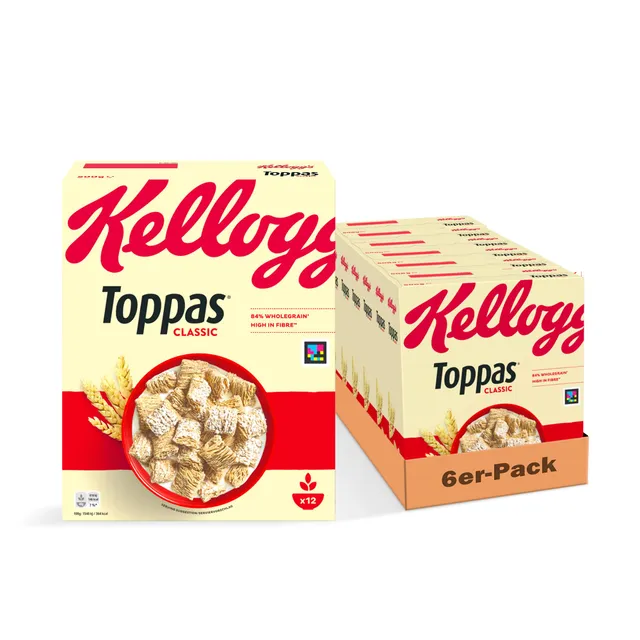 Kellogg's Toppas Vollkorn-Cerealien 6x500g ballaststoffreich