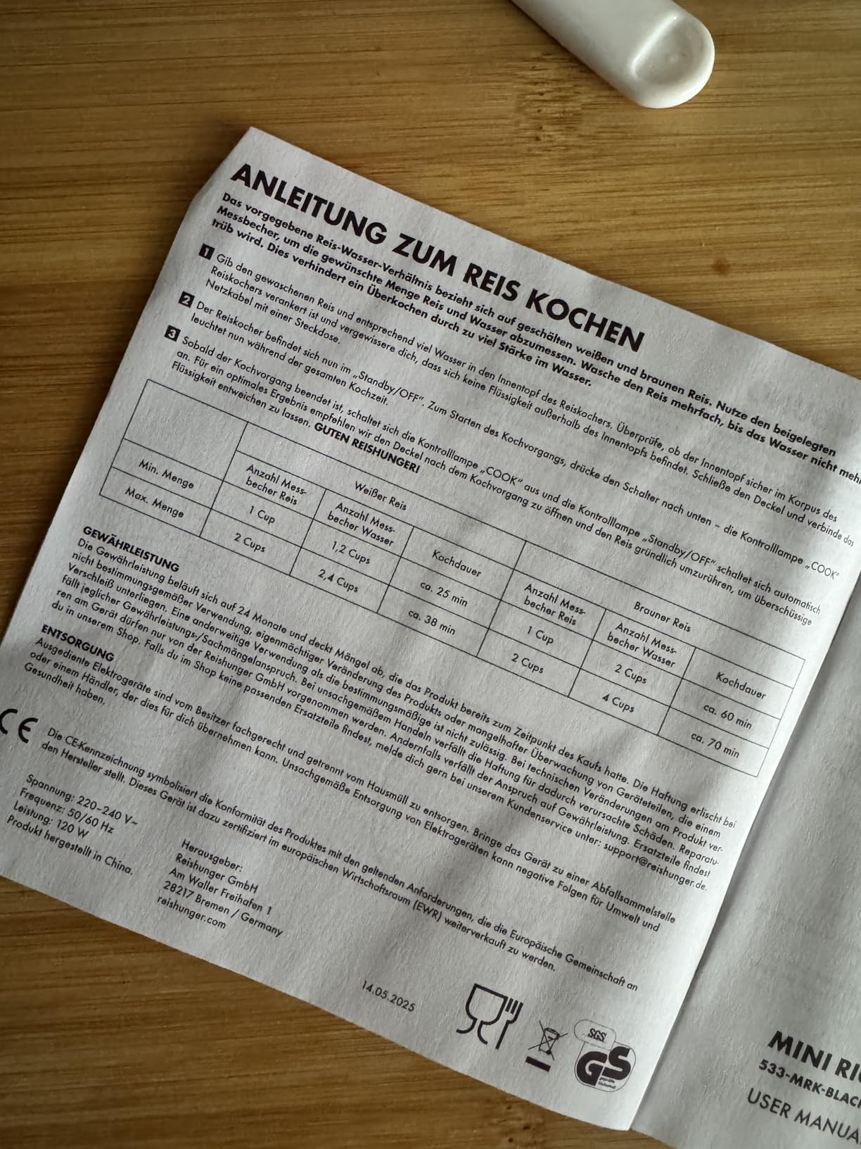 Reishunger Mini Reiskocher 0,3L Waldgrün 1-2 Portionen