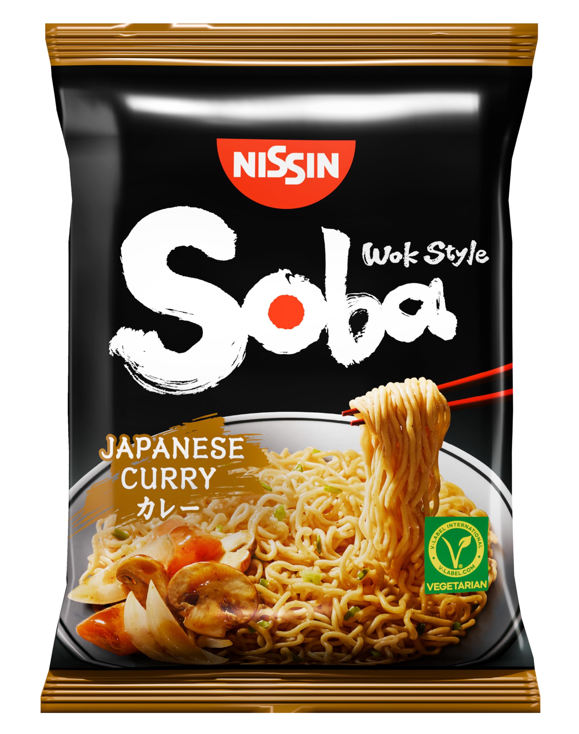 Nissin Soba Bag Japanese Curry Instant-Nudeln 9er Pack vegetarisch