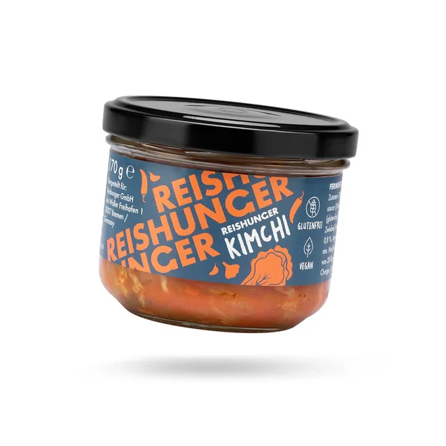 Reishunger Kimchi Glas 170g scharf fermentiert vegan