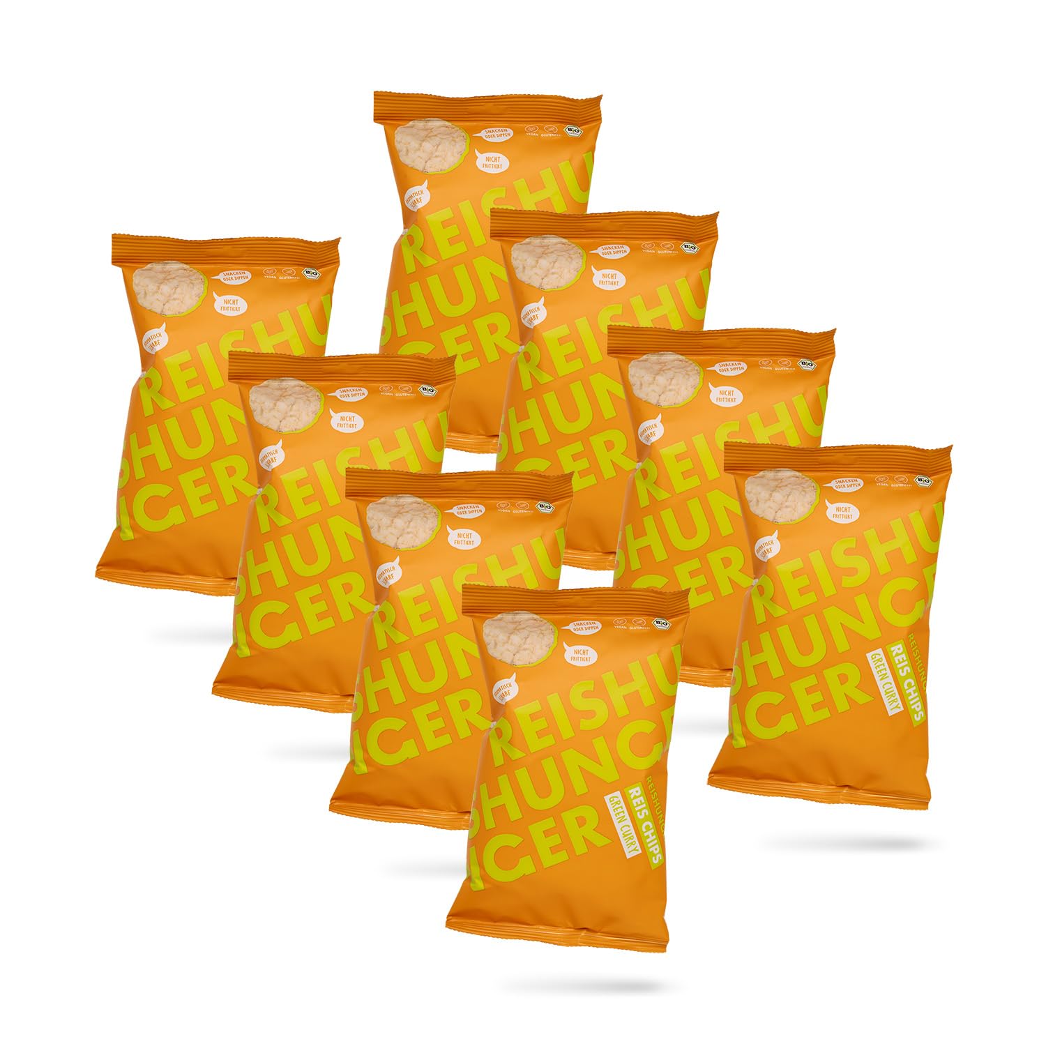 Reishunger Bio Reis Chips Chili 8x50g vegan glutenfrei