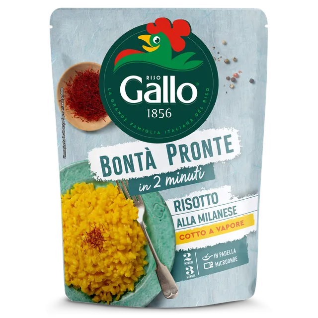 Riso Gallo Bontà Pronte Risotto alla Milanese Fertigrisotto 250g Safran