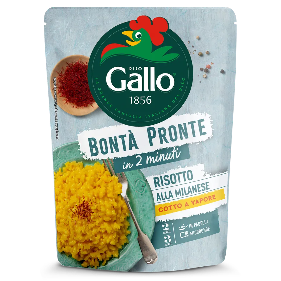 Riso Gallo Bontà Pronte Risotto alla Milanese Fertigrisotto 250g Safran