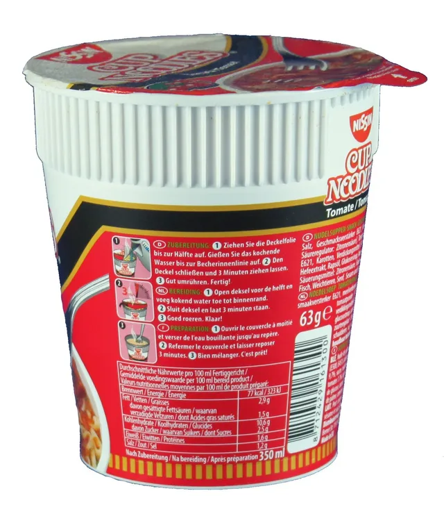 Nissin Cup Noodles Tomate 63g Suppen-Becher