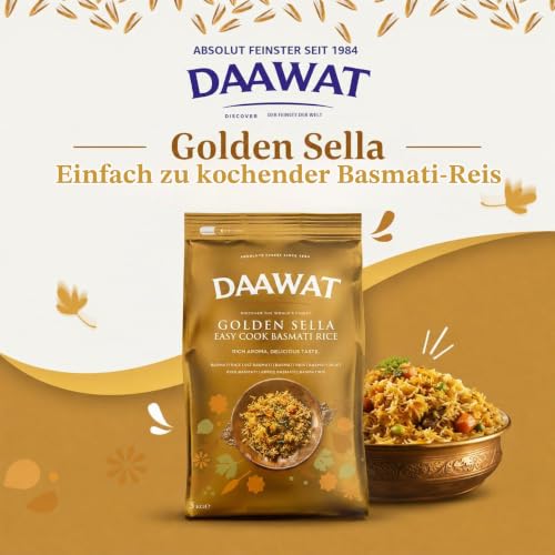 Daawat Golden Sella Easy Cook Basmatireis 5kg parboiled