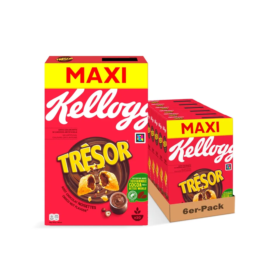 Kellogg's Tresor Choco Nut Cerealien 6er Pack knusprig