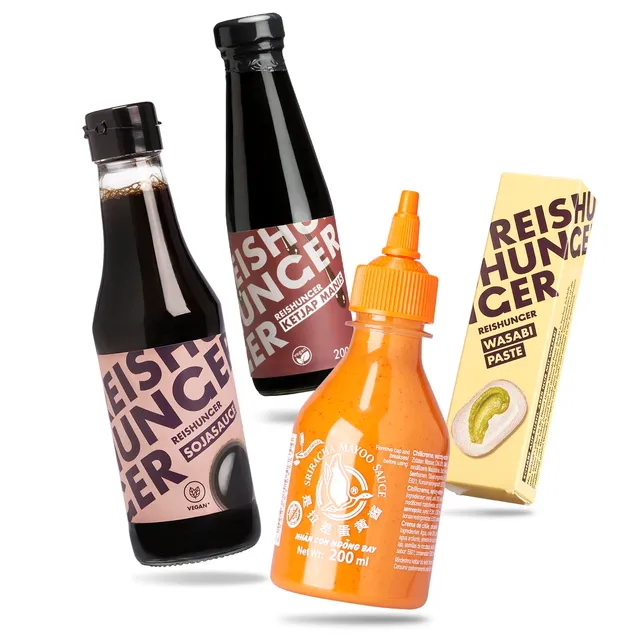 Reishunger Sushi Saucen Set 4tlg Soja Teriyaki Mayo Wasabi