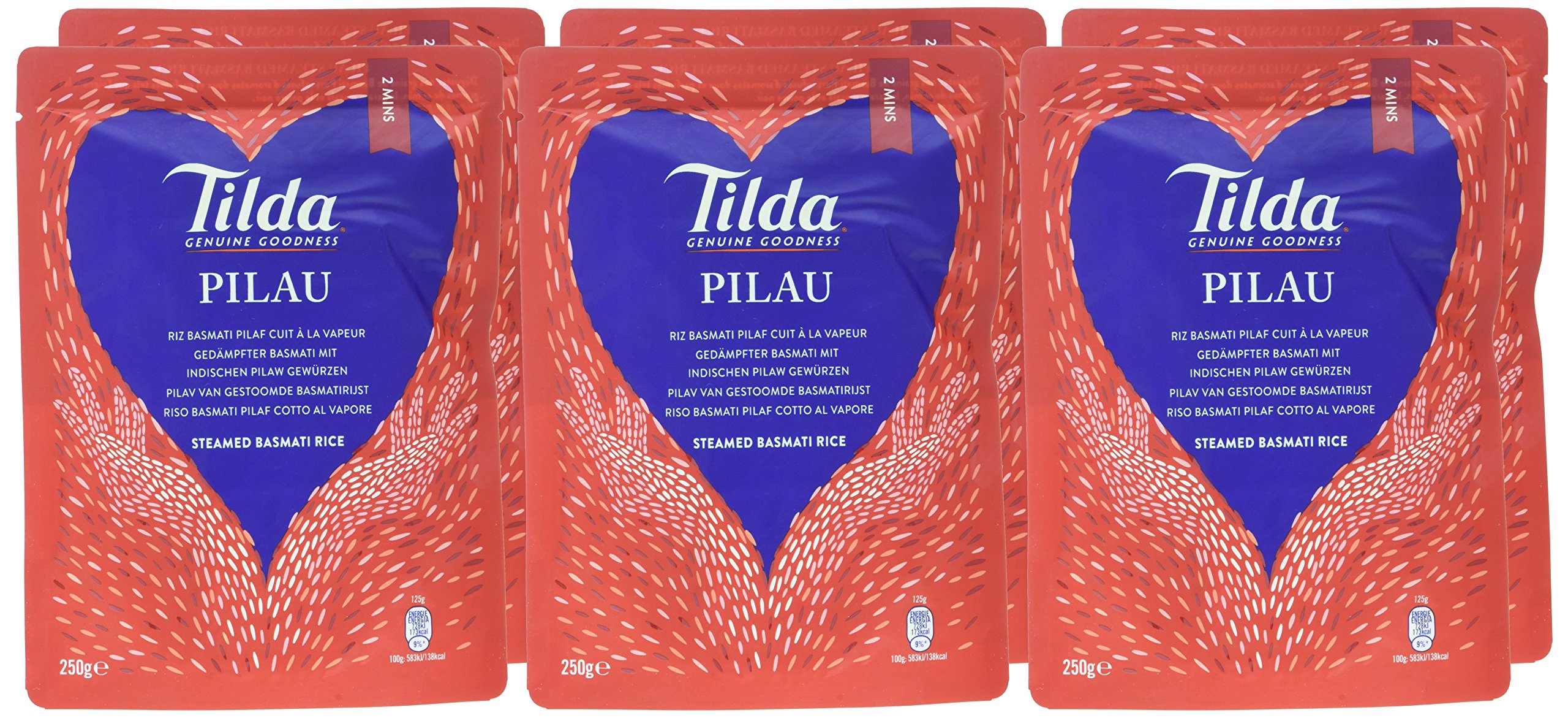 Tilda Pilau Basmati Reis Beutel 6 x 250 g würzig