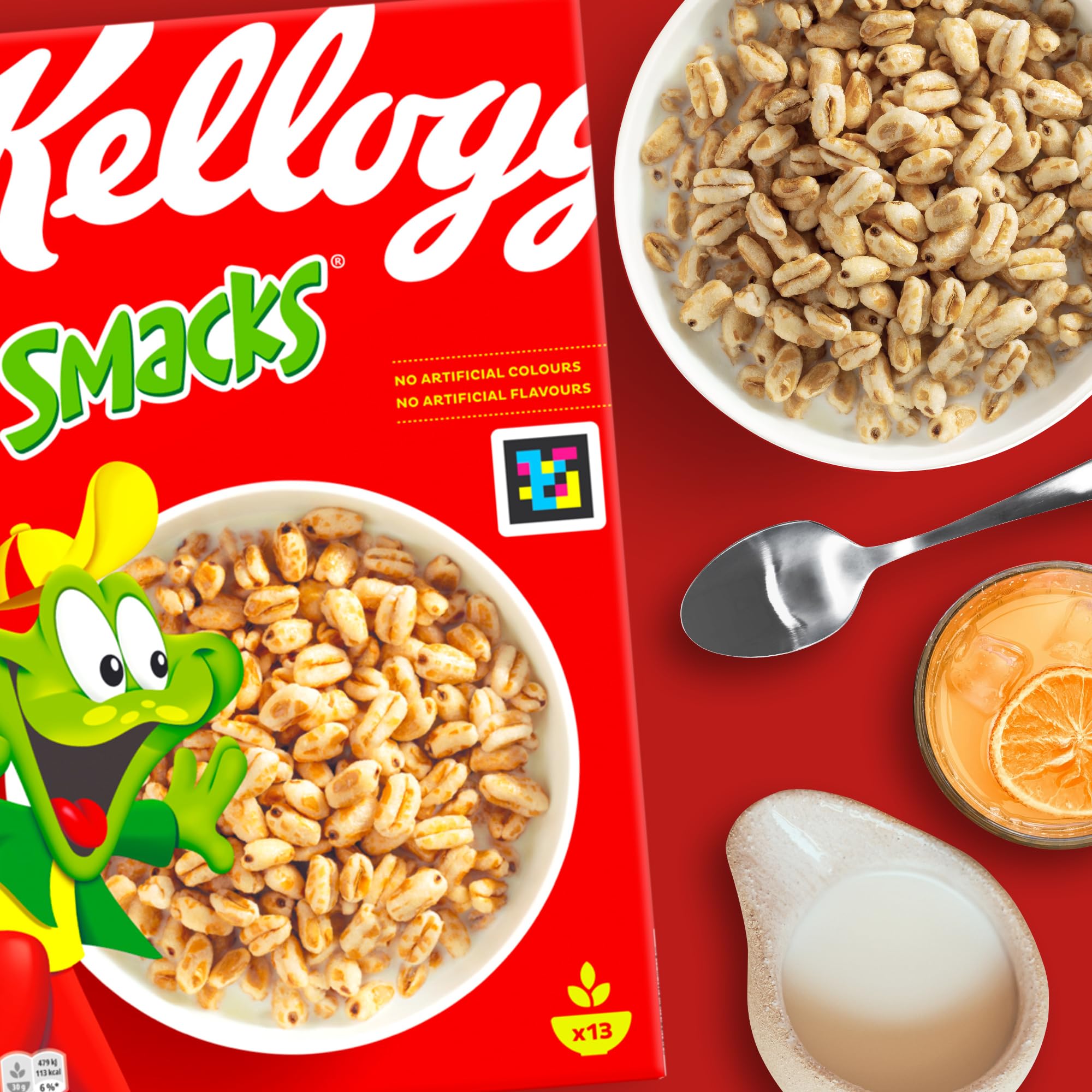 Kellogg's Smacks Frühstückscerealien 6 x 400 g Puffweizen