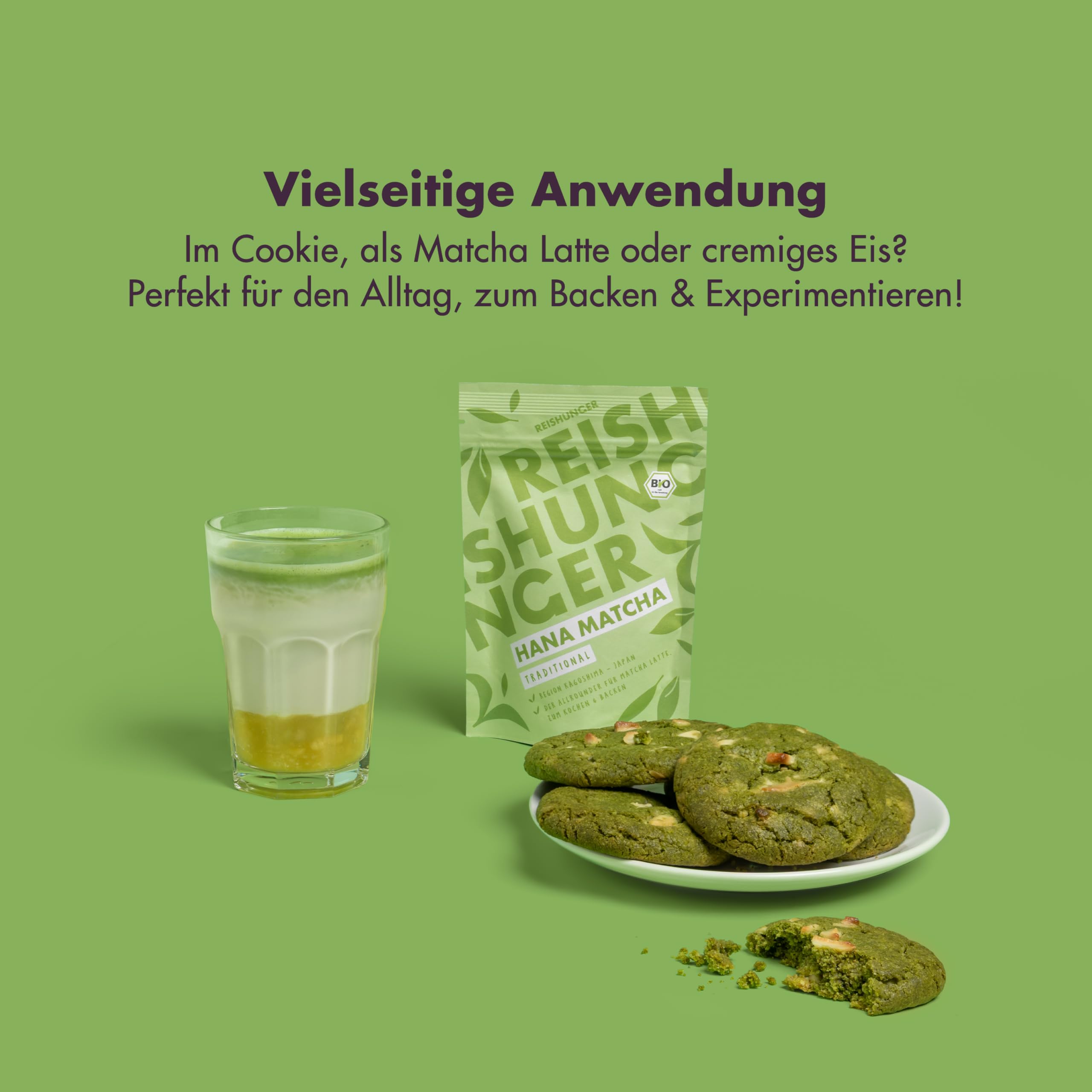 Reishunger Hana Matcha Pulver 3x50 g Bio Traditional