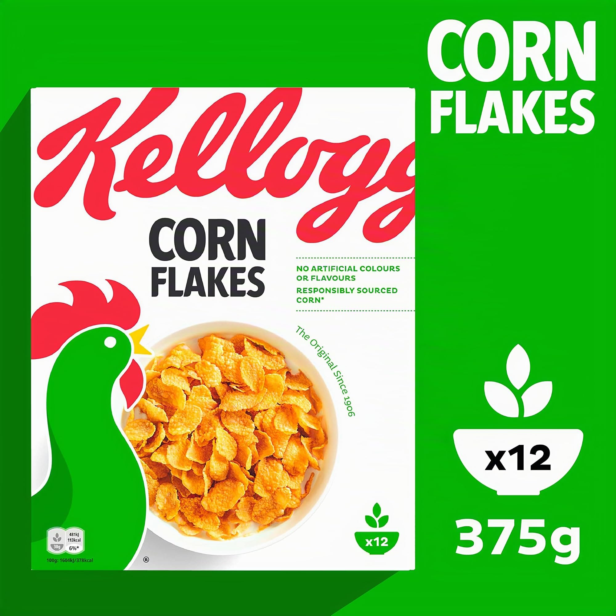 Kellogg's Corn Flakes Frühstückscerealien 375g Original