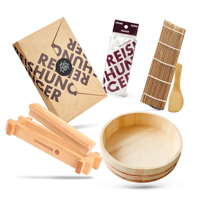 Reishunger Sushi Equipment Box XXL Set Holz