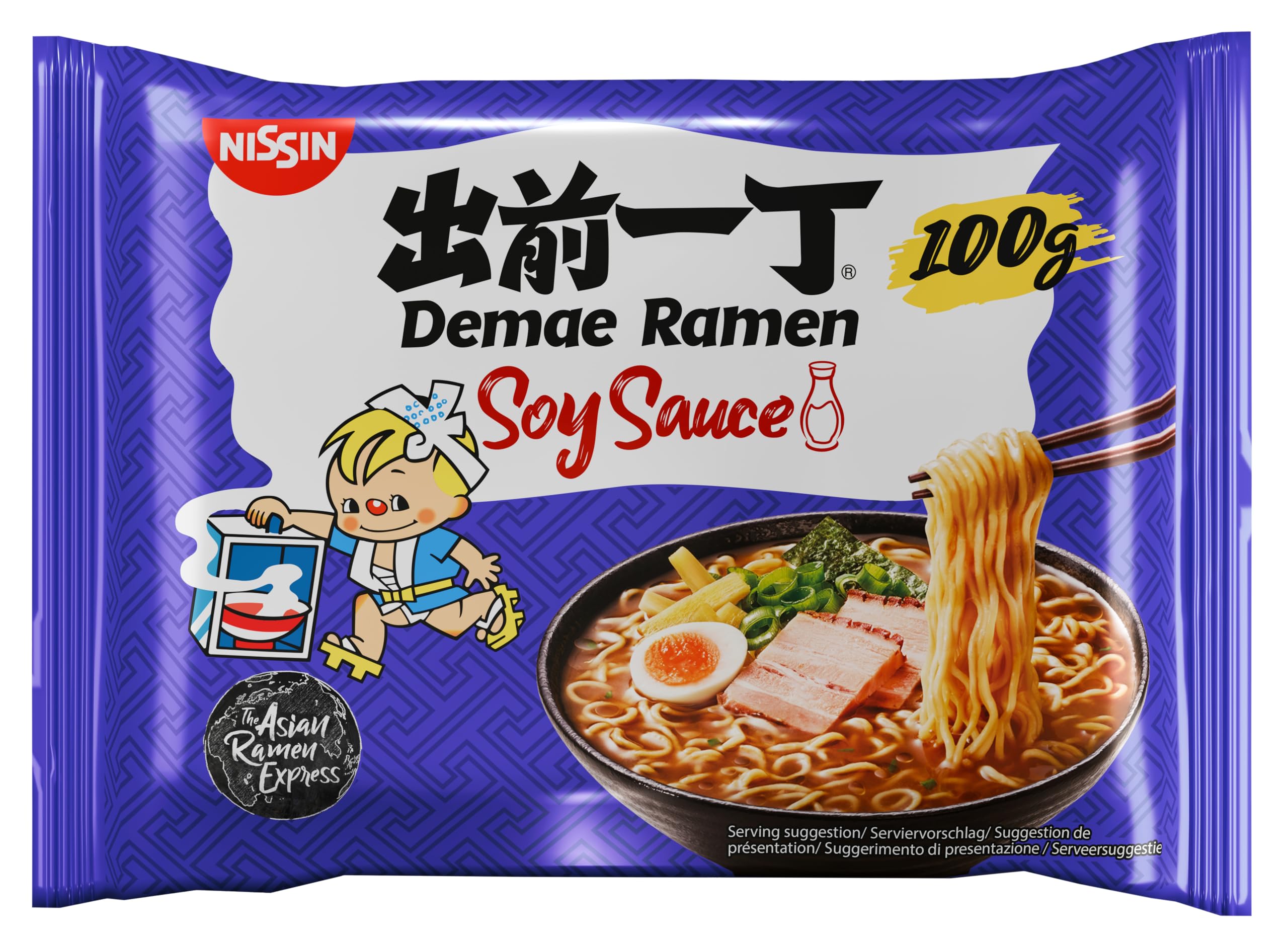 Nissin Demae Ramen Soy Sauce Instant-Nudeln 10x100g Sojasauce