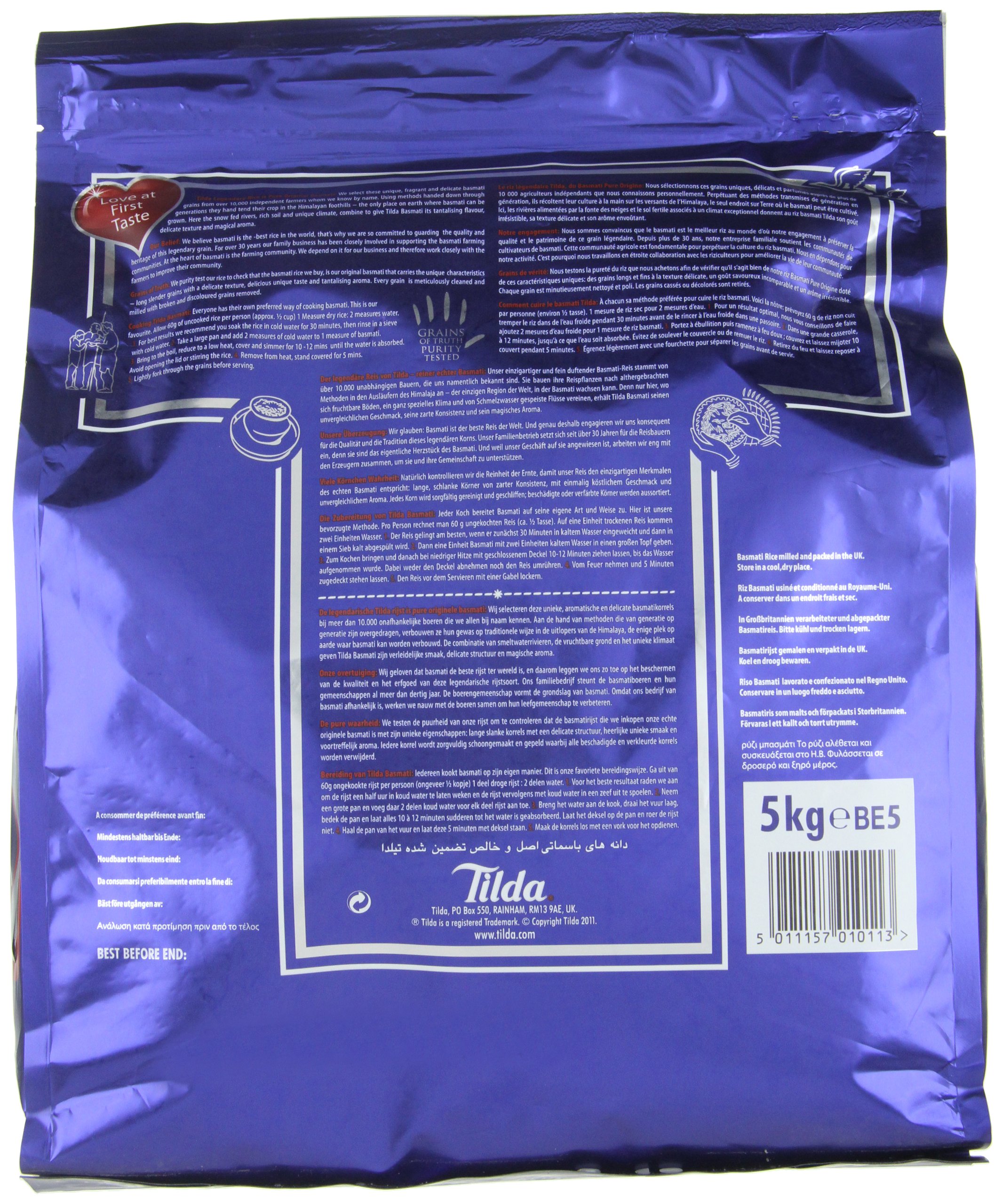 Tilda Pure Original Basmati Reis 5kg aromatisch