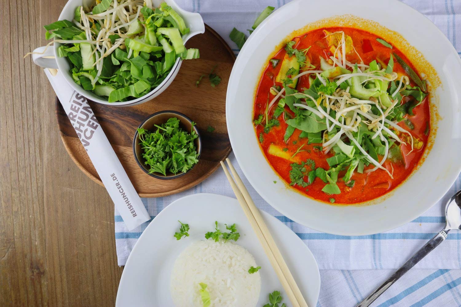 Reishunger Thai Curry Box Curry-Set 4 Personen scharf