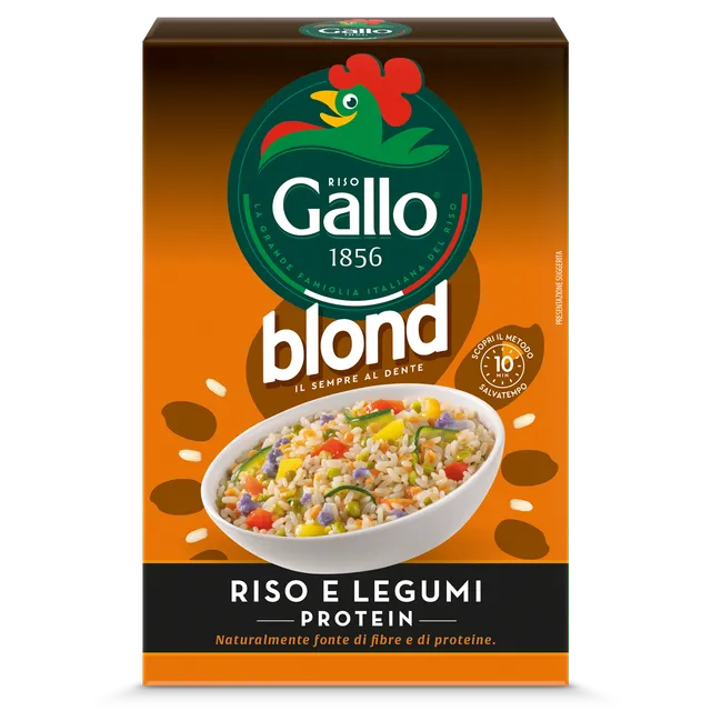 Riso Gallo Blond Protein Parboiled-Reis Linsen Erbsen
