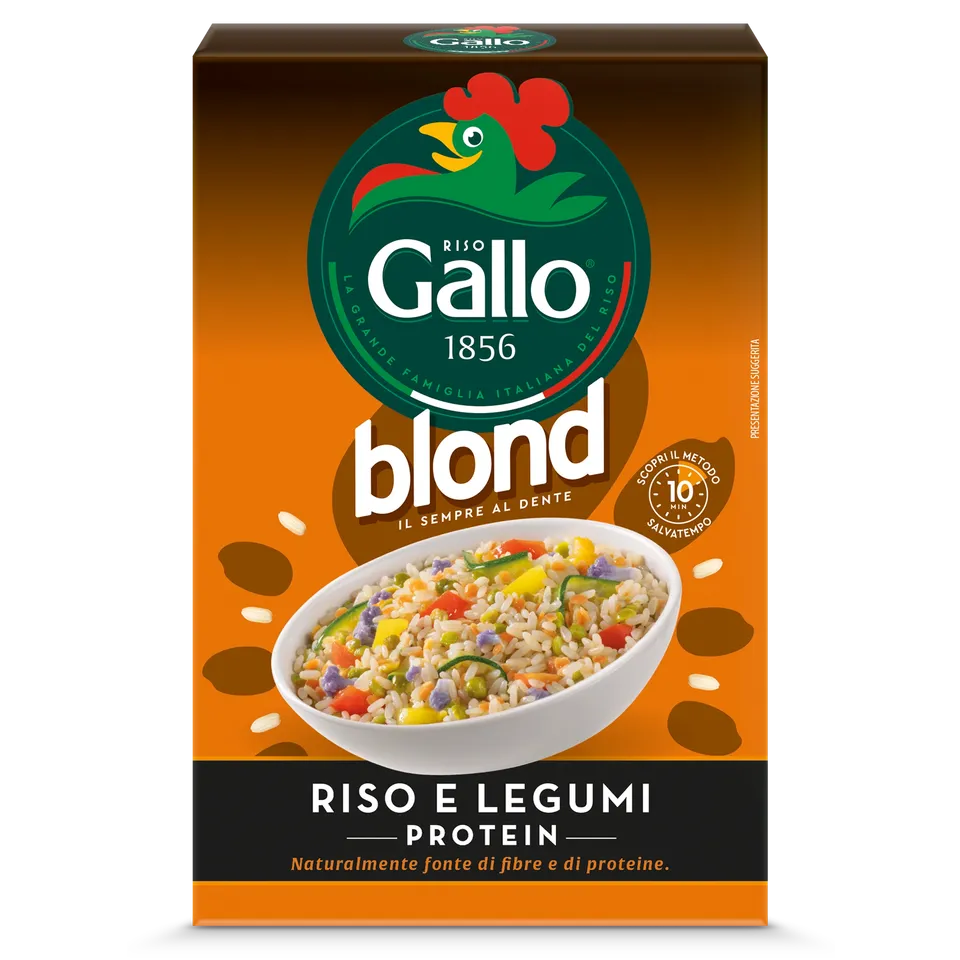 Riso Gallo Blond Protein Parboiled-Reis Linsen Erbsen