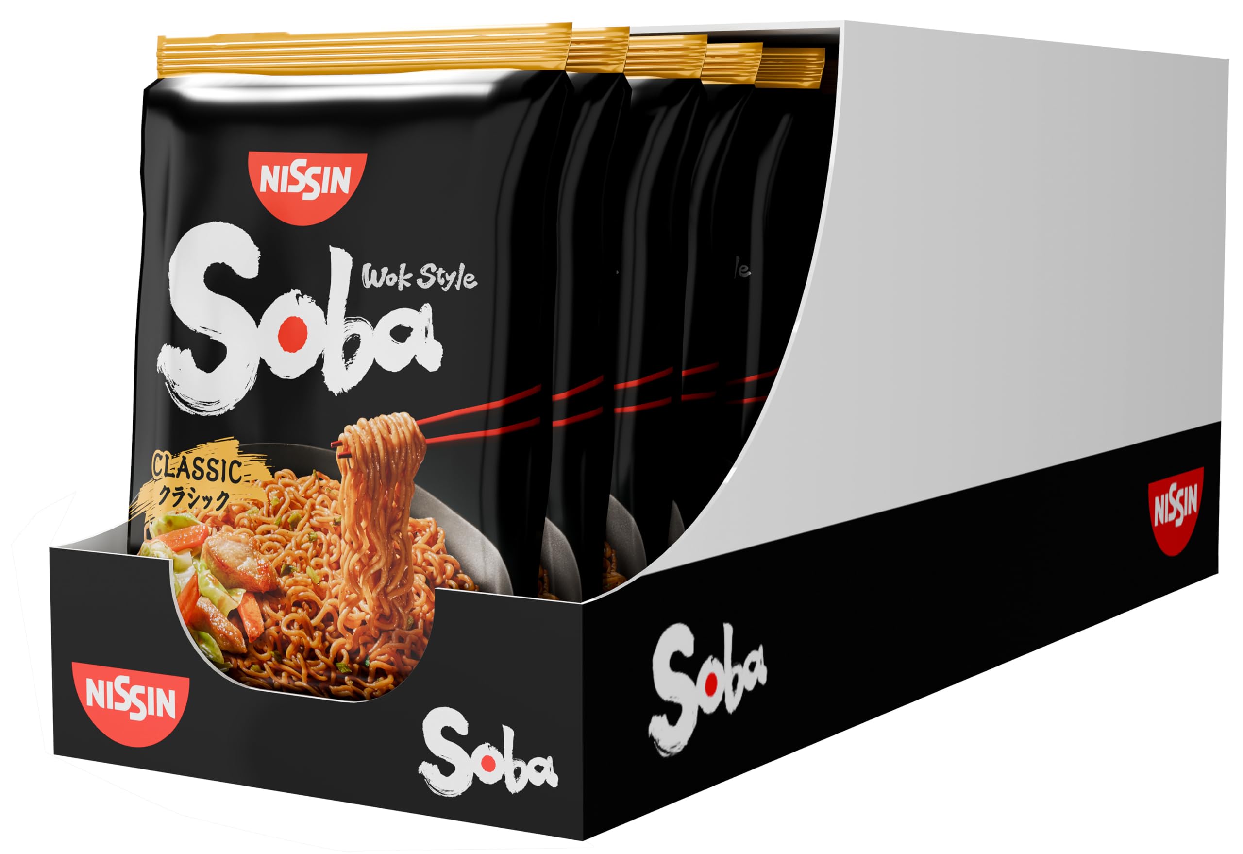 Nissin Soba Teriyaki Wok Nudeln 9er Pack 9x110g Pilze