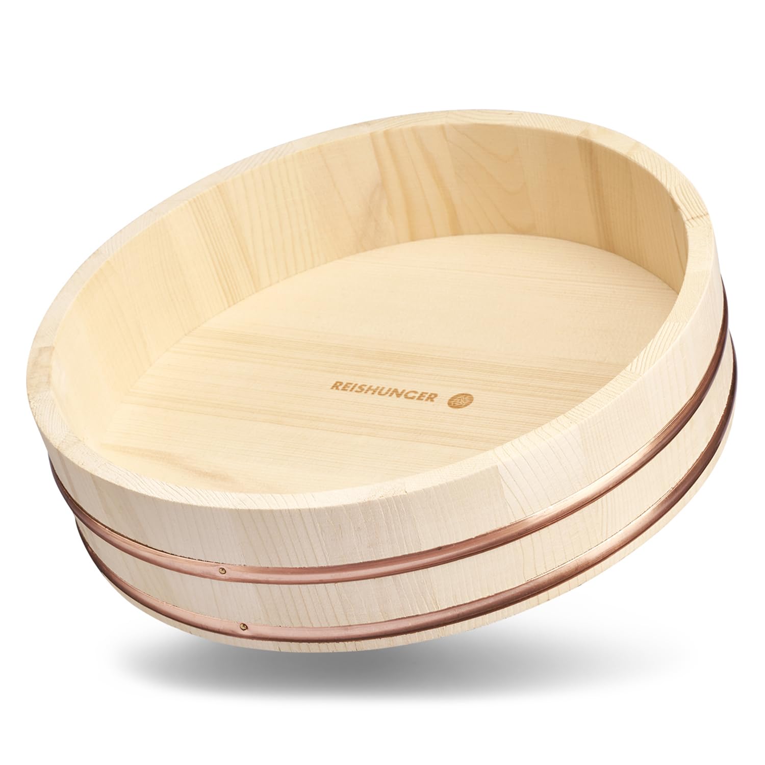 Reishunger Hangiri Holzschüssel 48cm Profi Sushi Reis