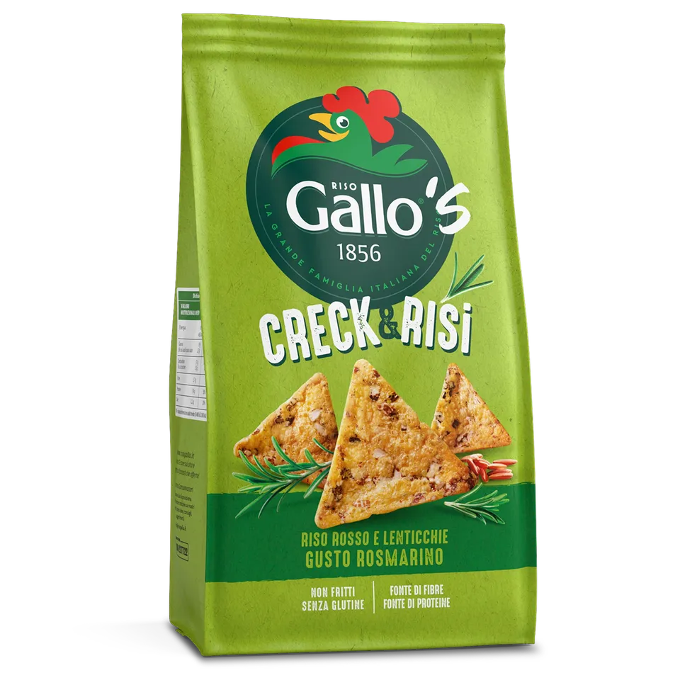 Riso Gallo Creck Risi Roter Reis Linsen Cracker Rosmarin glutenfrei