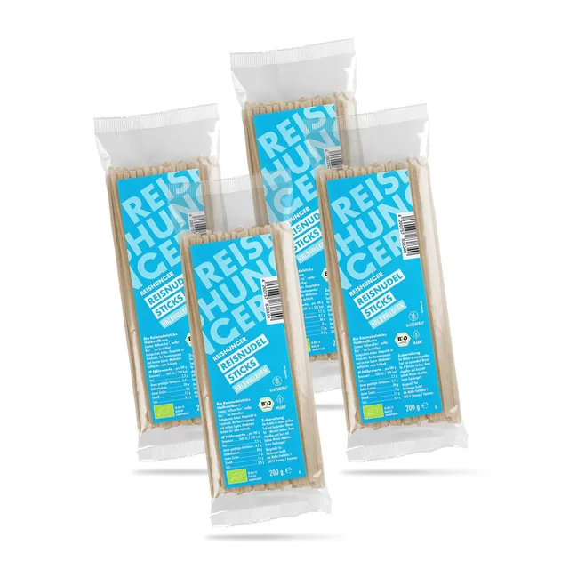 Reishunger Bio Reisnudel Sticks Halbvollkorn 4 x 200 g