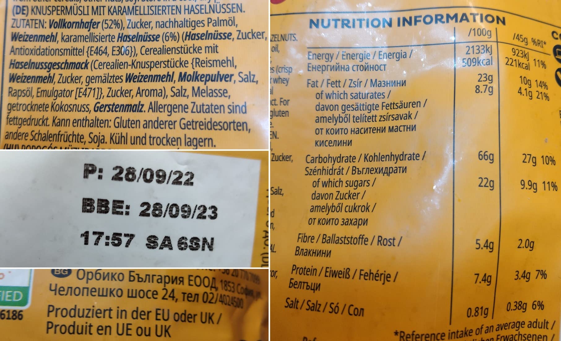 Kellogg's Crunchy Nut Caramelised Nuts Müsli 380g karamellisiert