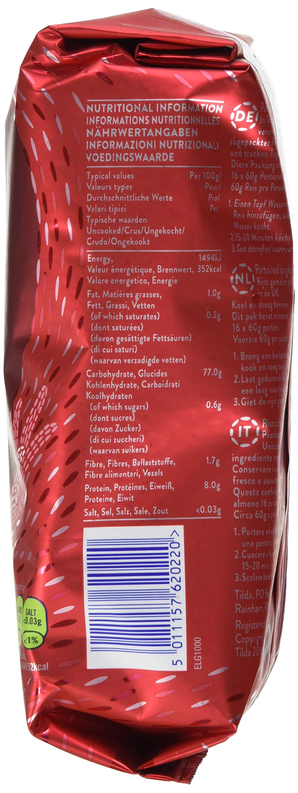 Tilda Easy Cook Langkornreis Basmatireis 8x1kg glutenfrei