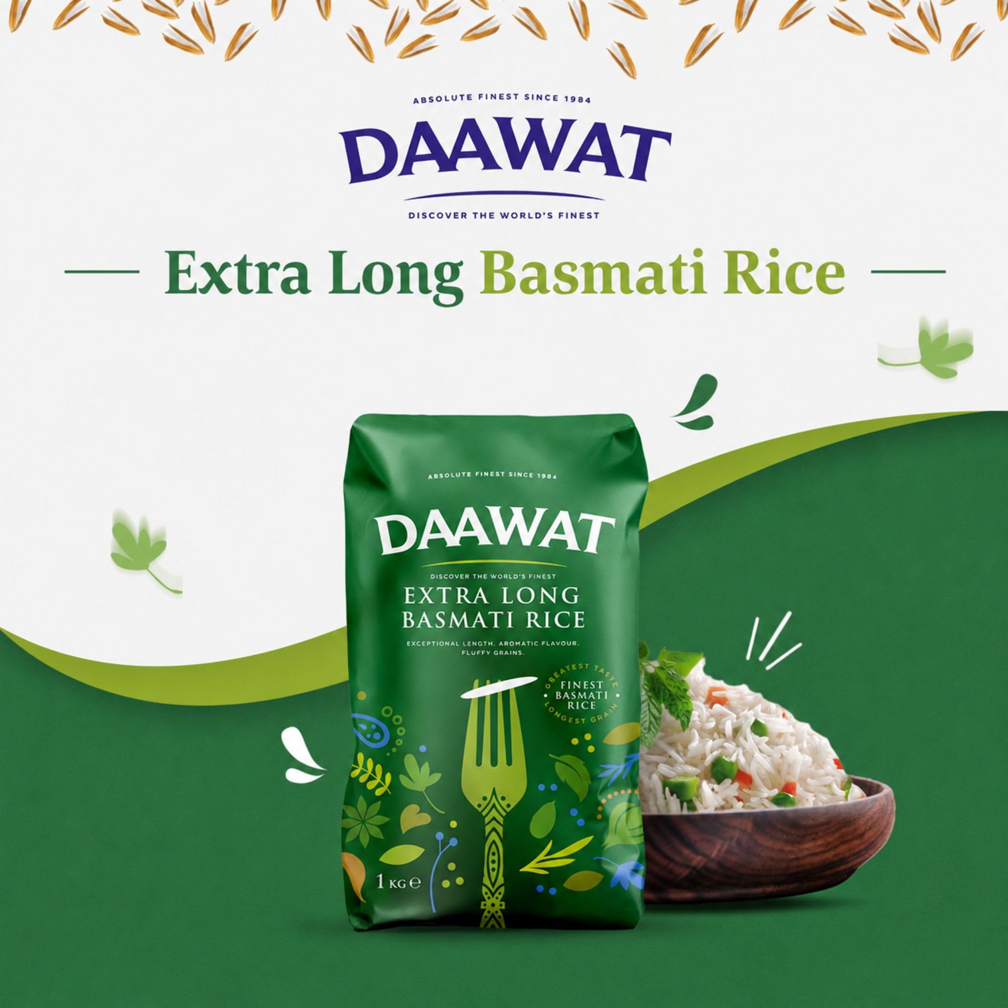 Daawat Extra Long Basmati Reis 1kg aromatisch