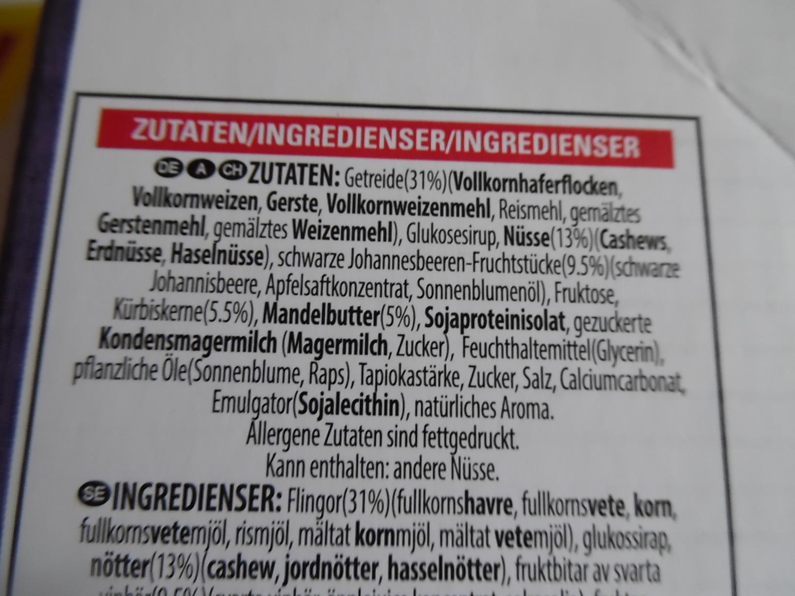 Kellogg's Special K Blackcurrant Proteinriegel 18x35g ballaststoffreich