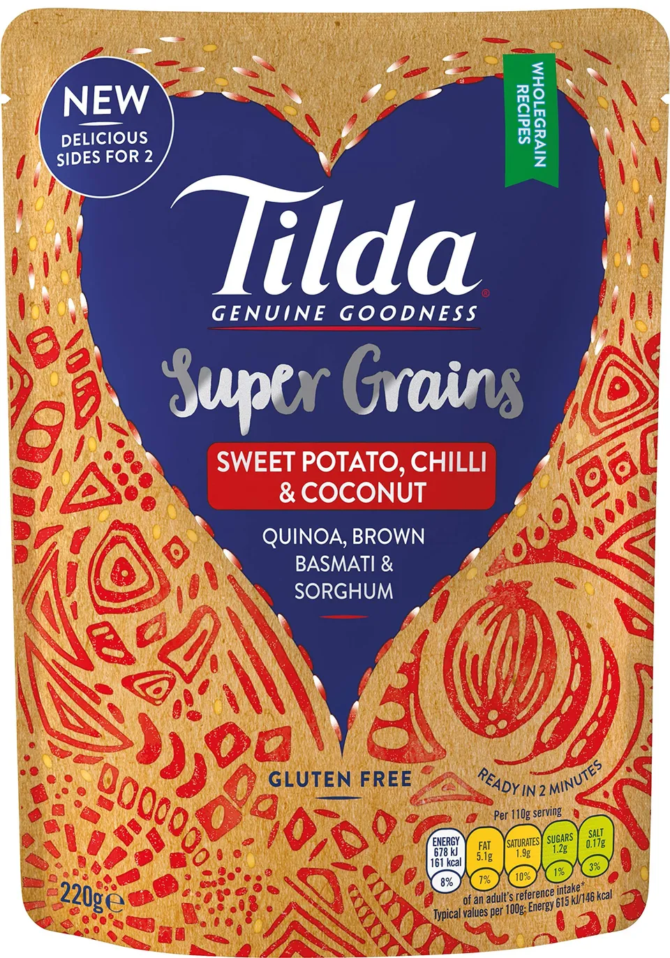 Tilda Super Grains Reismischung Süßkartoffel Chili 6x220g