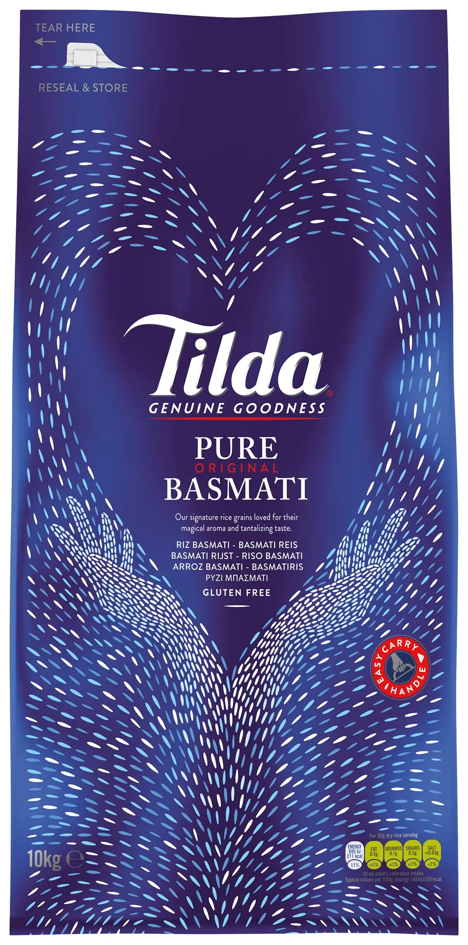 Tilda Pure Basmati Reis 10kg lockerer Langkornreis