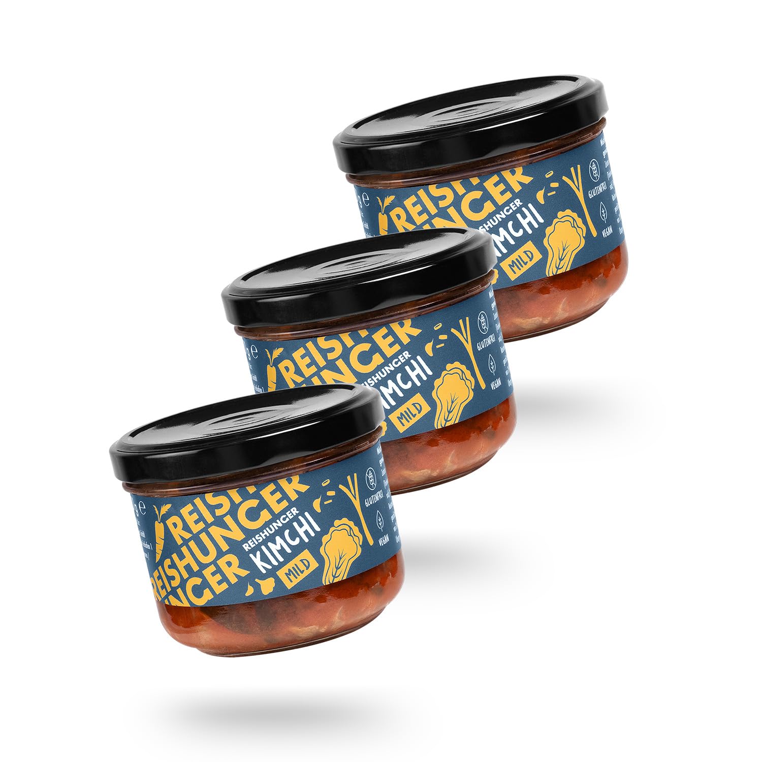 Reishunger Kimchi Glas 170g scharf fermentiert vegan