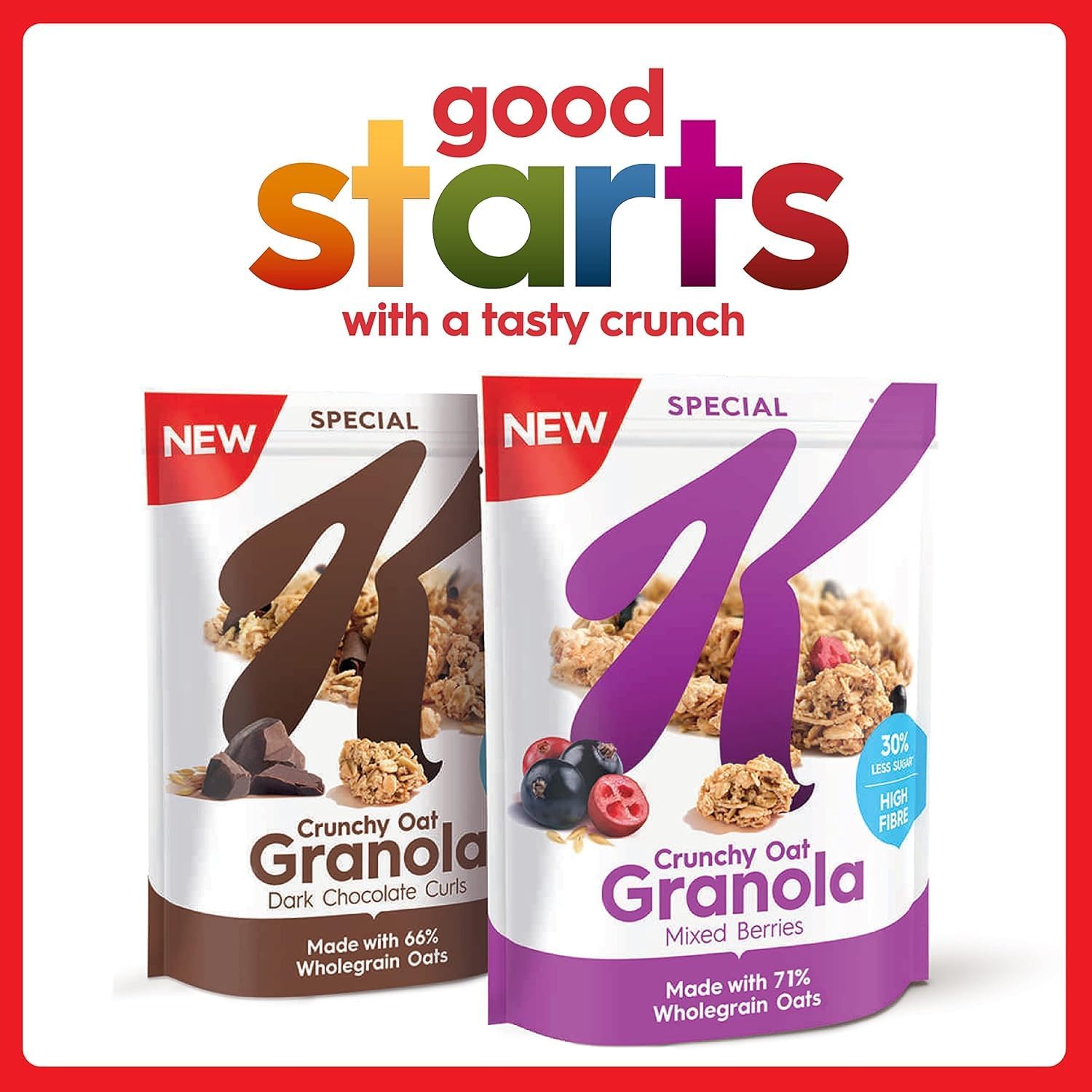 Kellogg's Special K Crunchy Oat Granola Dark Chocolate Curls Müsli 6x320g