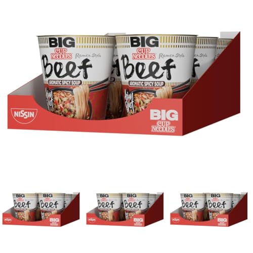 Nissin Cup Noodles BIG Beef Instant-Nudeln 6x83g Rind