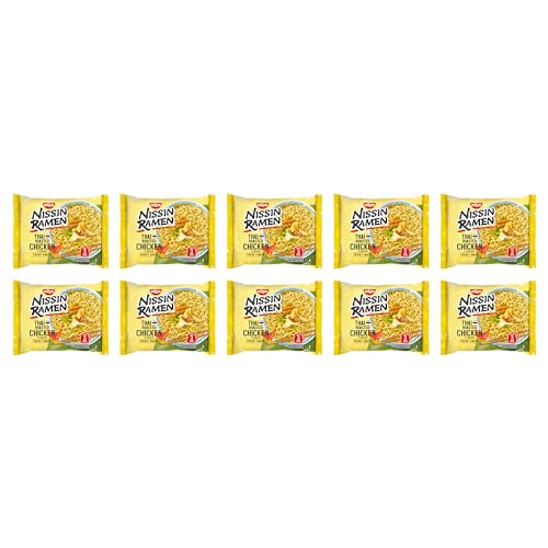 Nissin Ramen Thai Roasted Chicken Instant-Nudeln 10x65g Huhn