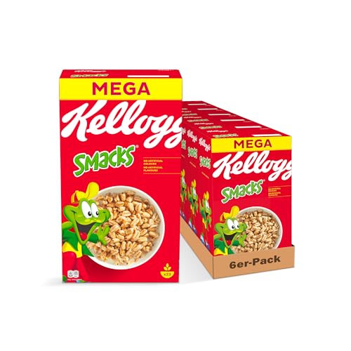 Kellogg's Smacks Frühstückscerealien 6 x 600 g Puffweizen