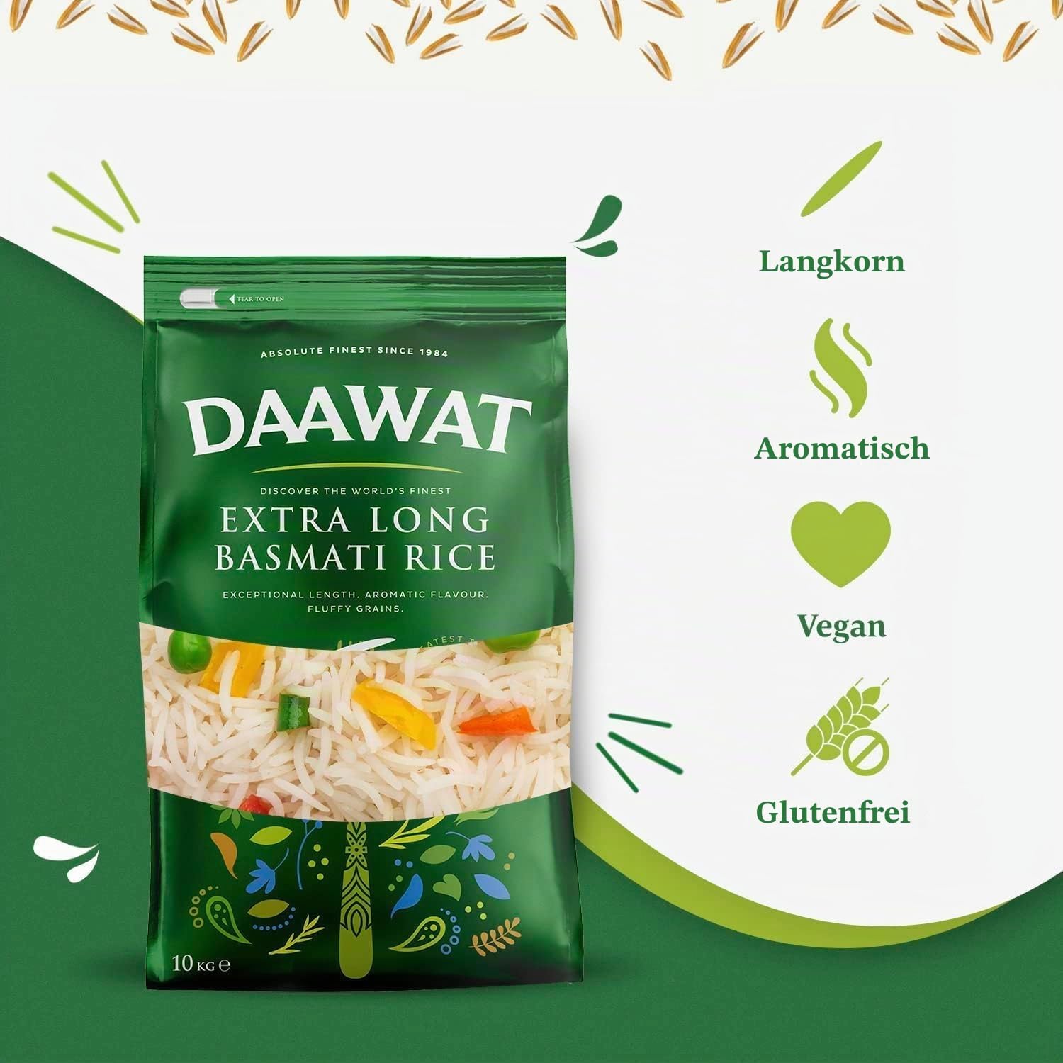 Daawat Extra Long Basmatireis 10 kg aromatisch