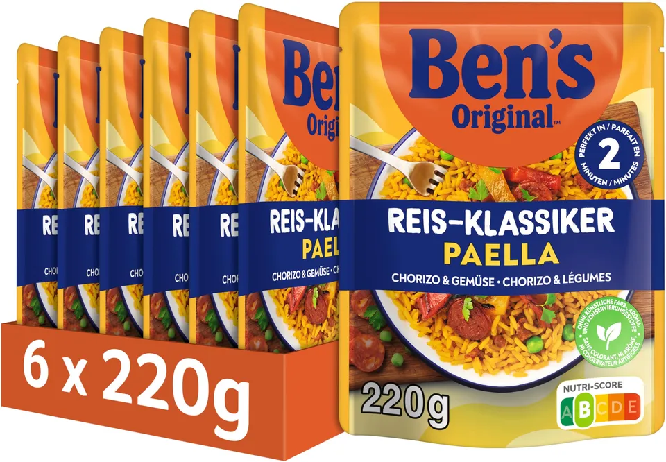 Ben's Original Express Paella Reis 6x220 g Chorizo