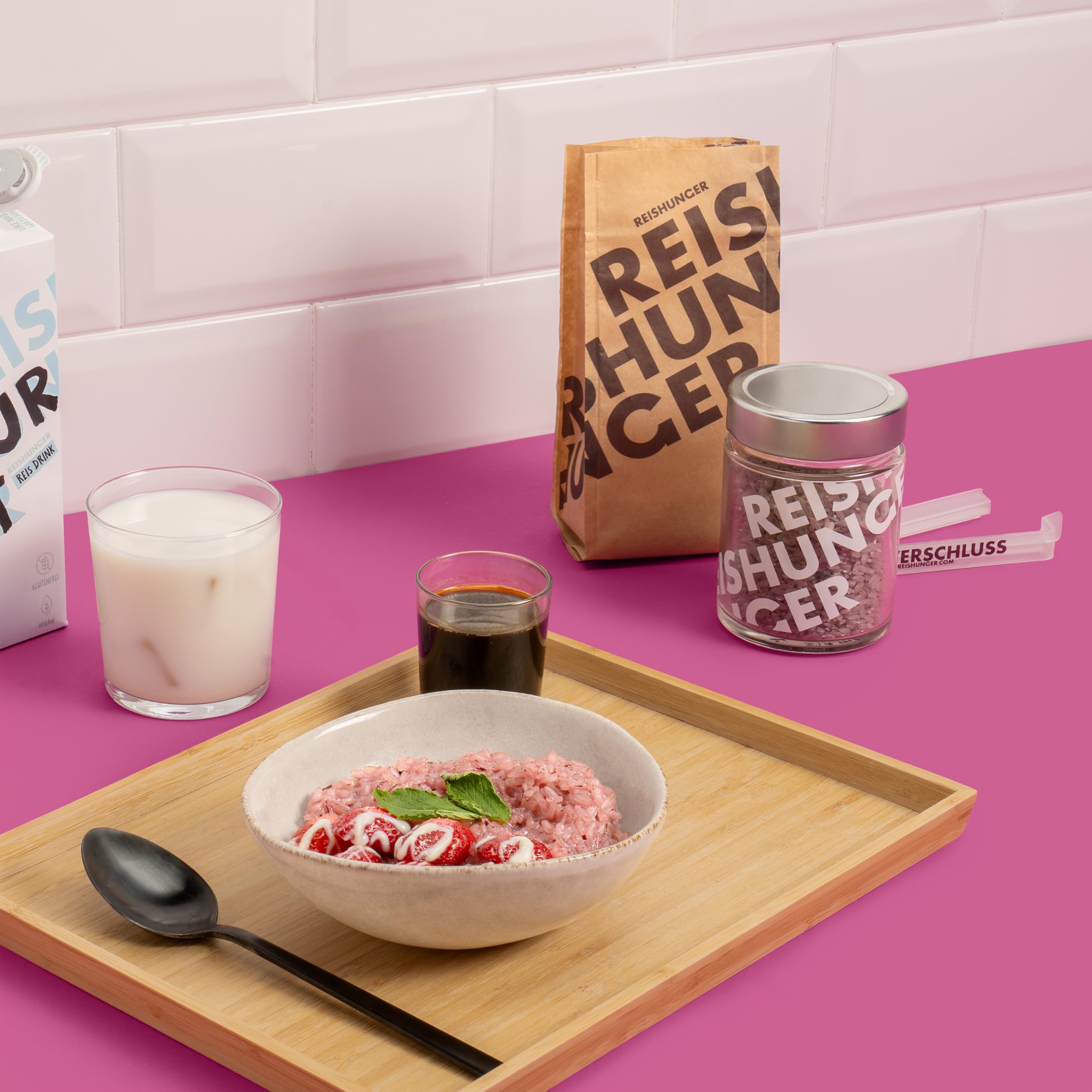 Reishunger Pinker Reis Risotto 3x600g nussig