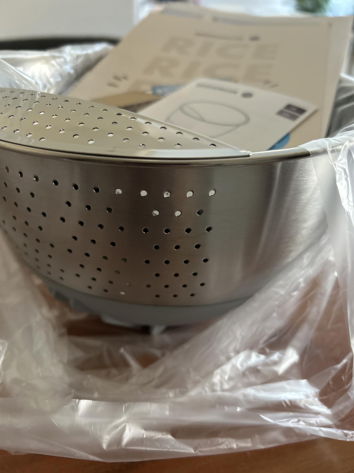 Reishunger Reis Waschschüssel Edelstahl Schwarz 1,8 L Sieb