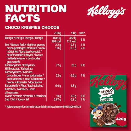 Kellogg's Choco Krispies Chocos Cerealien 6x420g Kakao