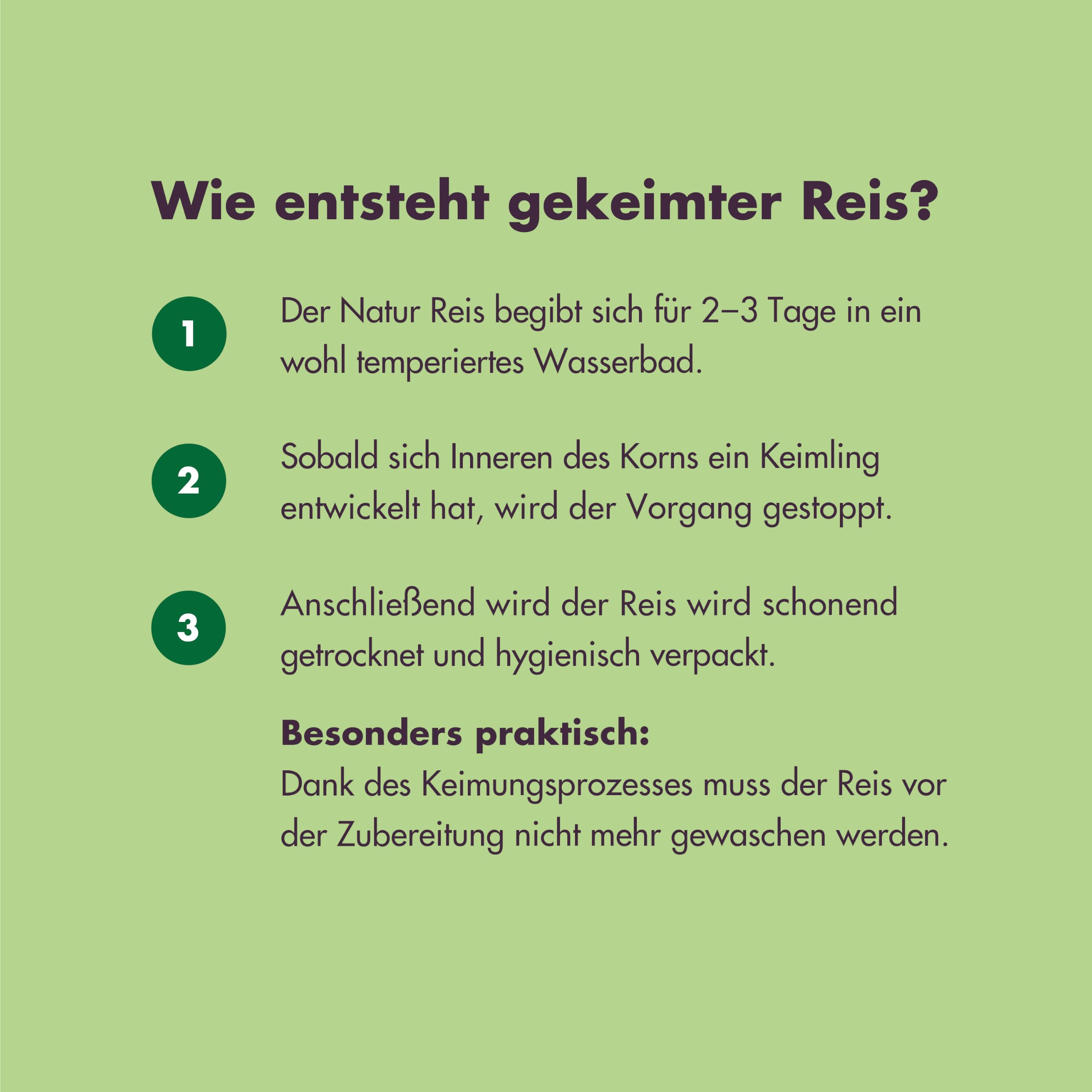 Reishunger Gekeimter Bio Natur Reis 600 g gekeimt